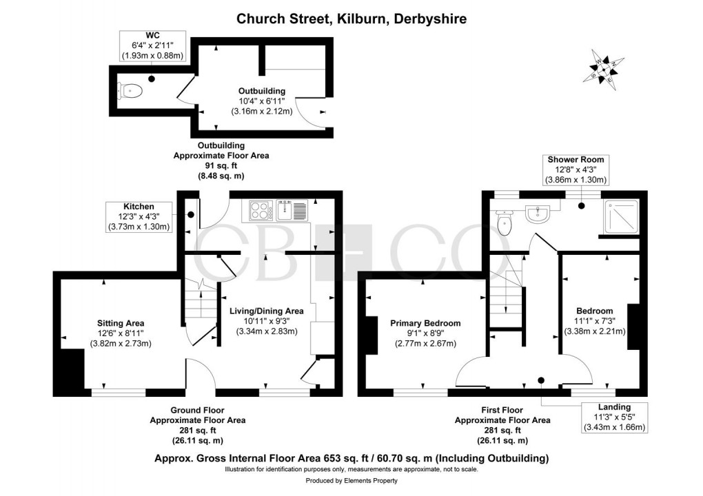 Floorplan for Church Street, Kilburn, Belper