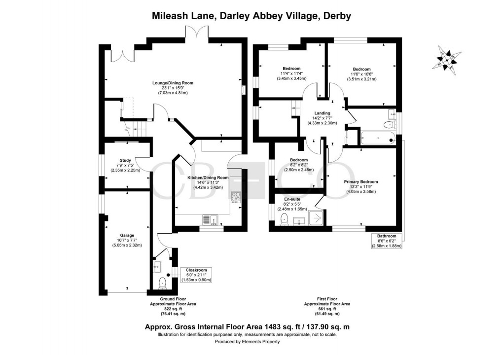 Floorplan for Mileash Lane, Darley Abbey, Derby