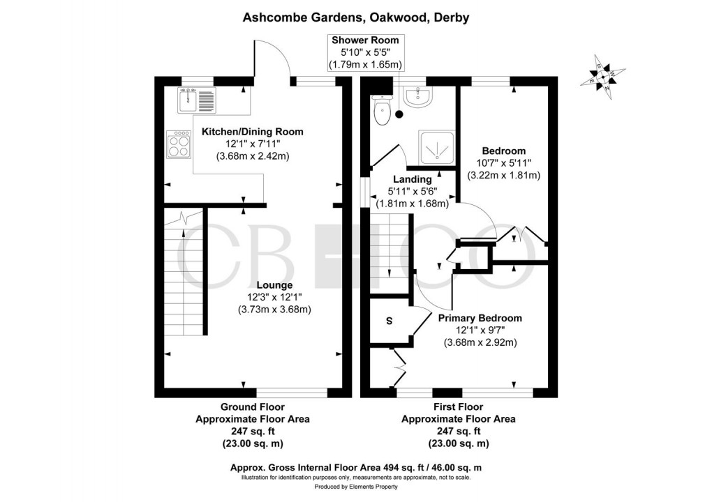 Floorplan for Ashcombe Gardens, Oakwood, Derby