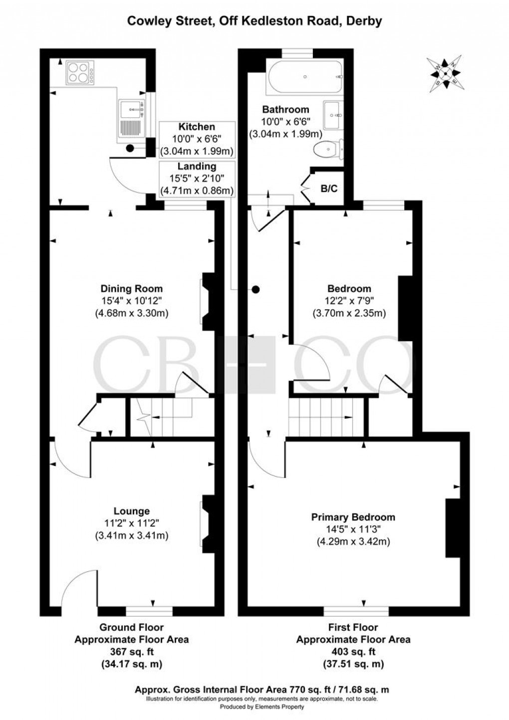 Floorplan for Cowley Street, Off Kedleston Road, Derby