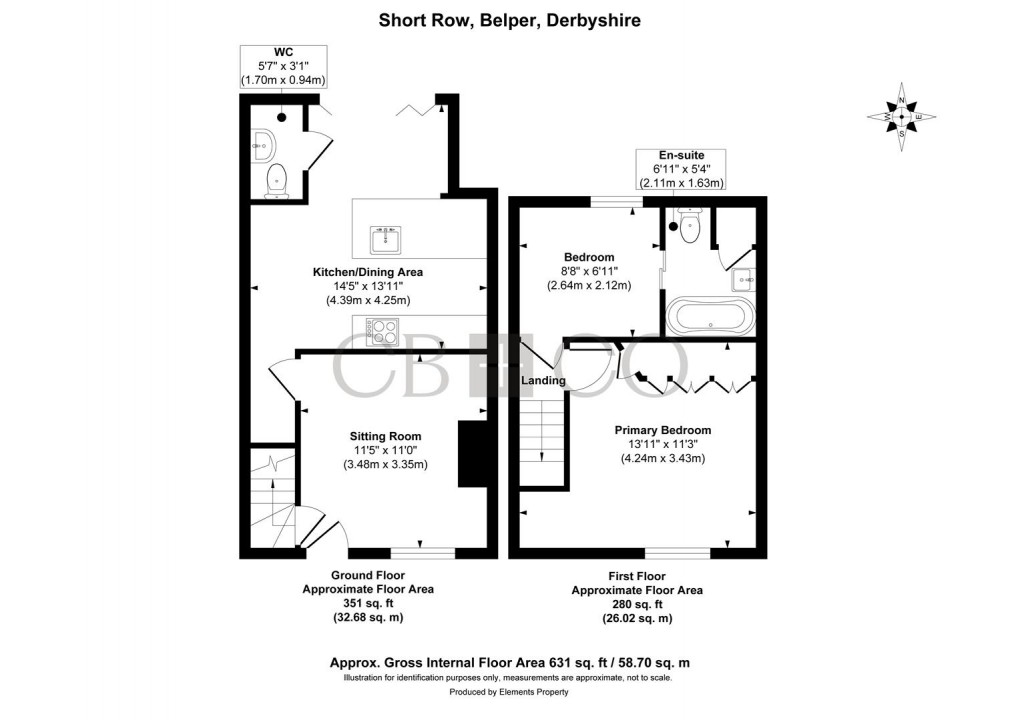 Floorplan for Short Row, Belper