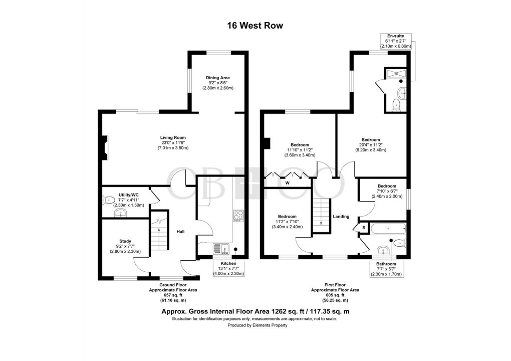 Floorplan for West Row, Darley Abbey, Derby