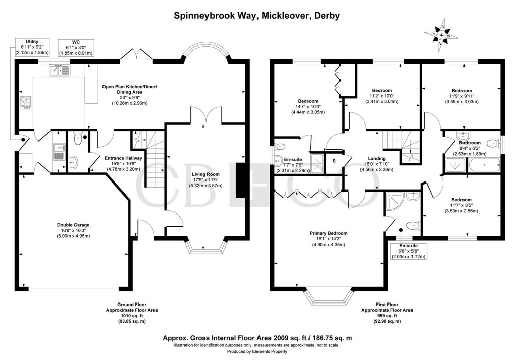 Floorplan for Spinneybrook Way, Mickleover, Derby