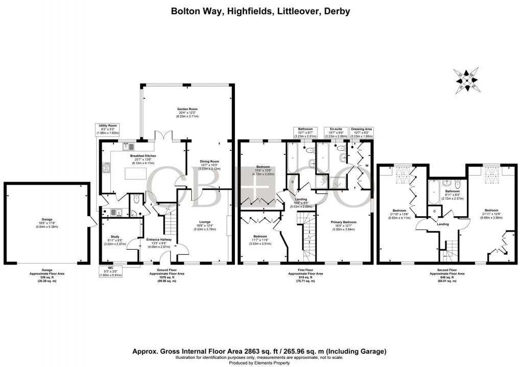 Floorplan for Bolton Way, Littleover, Derby