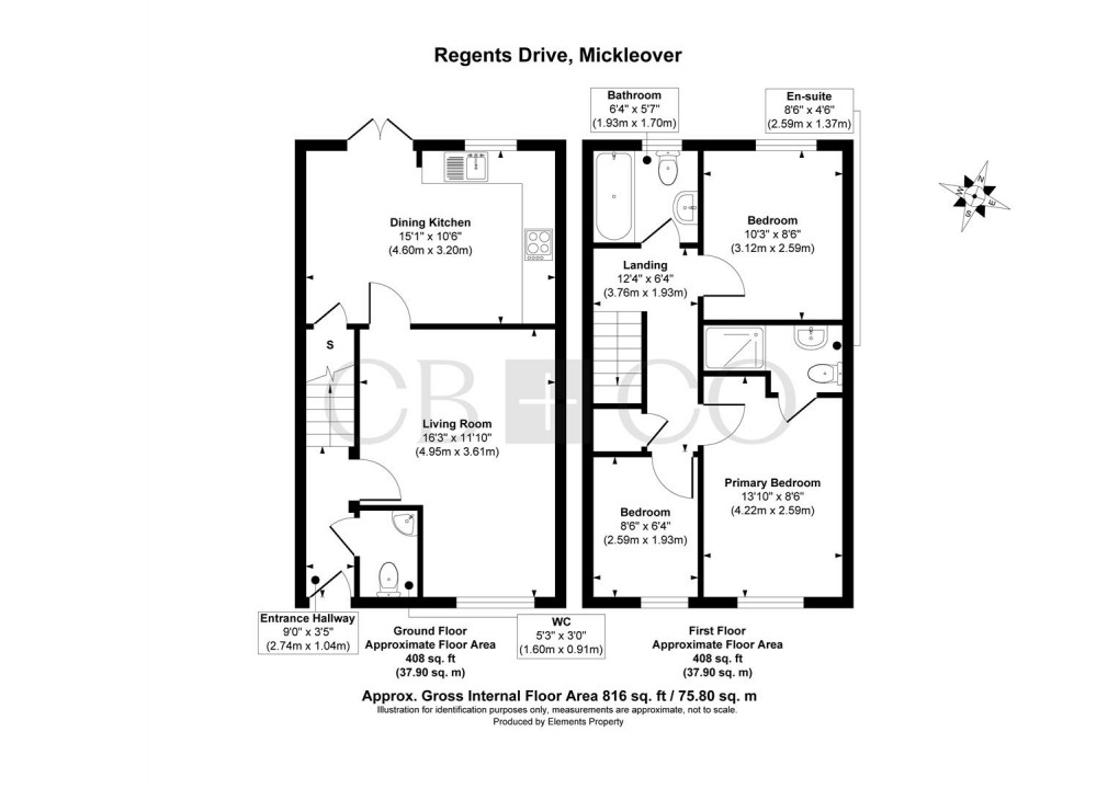 Floorplan for Regents Drive, Mickleover, Derby