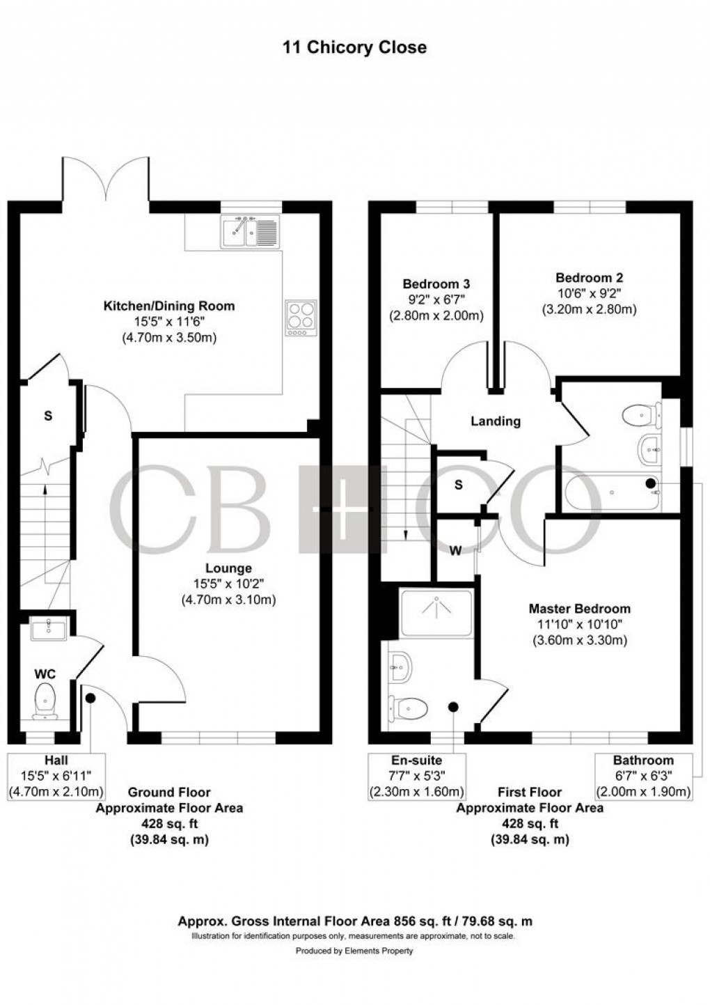 Floorplan for Chicory Close, Mickleover, Derby