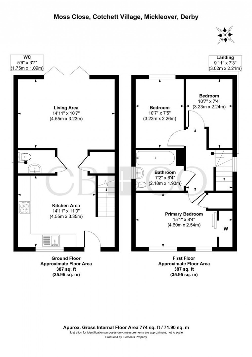 Floorplan for Moss Close, Cotchett Village, Mickleover