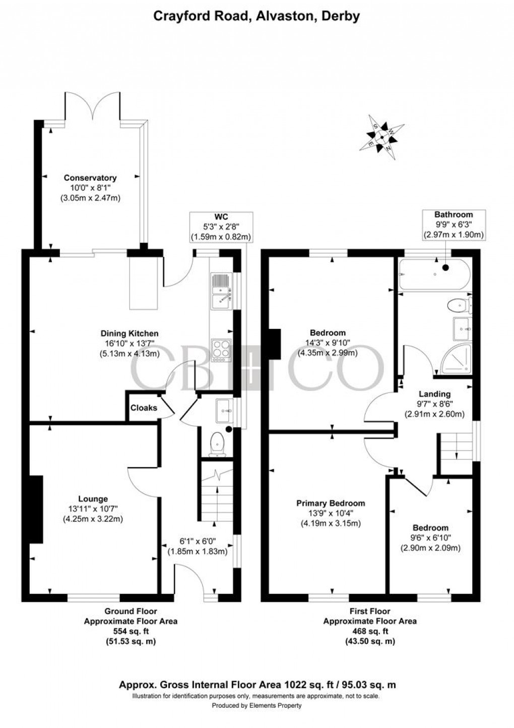 Floorplan for Crayford Road, Alvaston, Derby