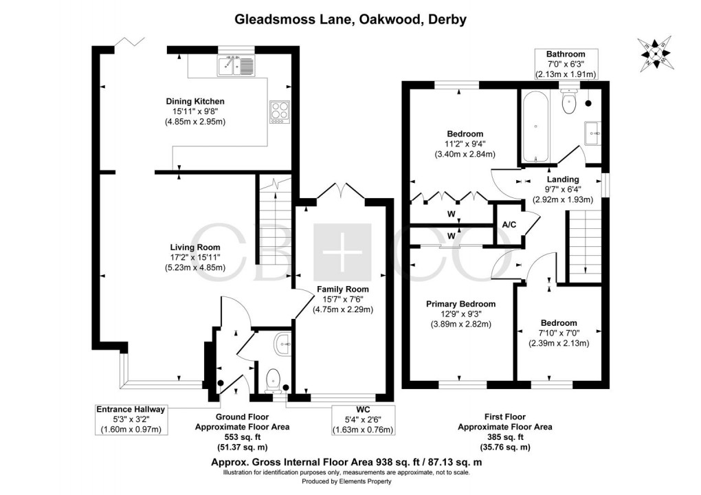 Floorplan for Gleadsmoss Lane, Oakwood, Derby