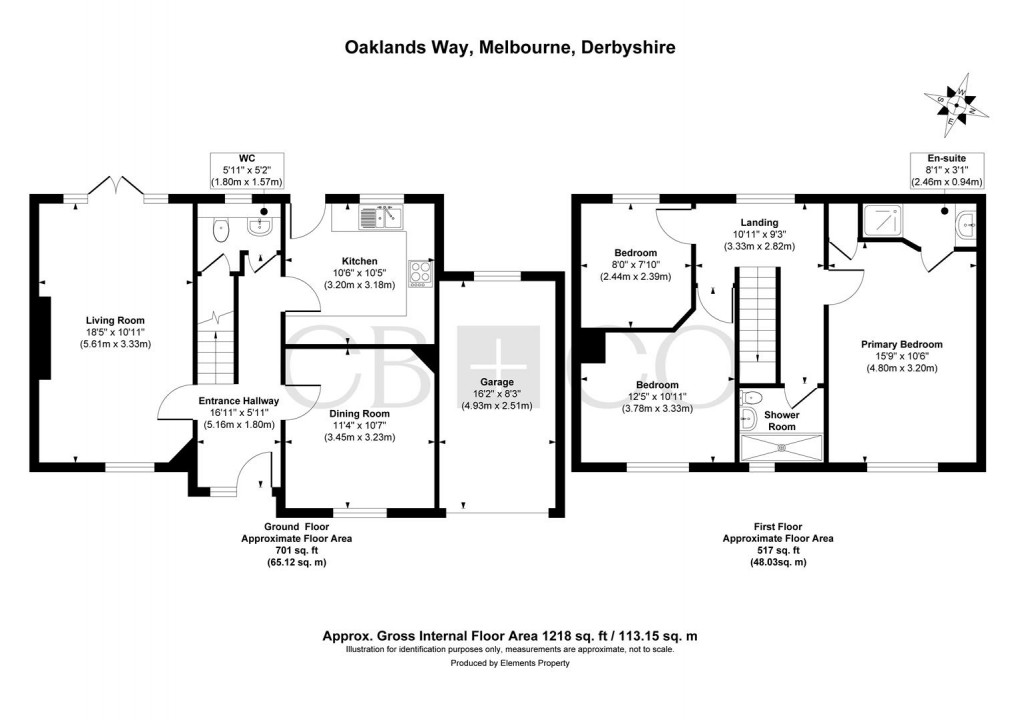 Floorplan for Oaklands Way, Melbourne, Derby