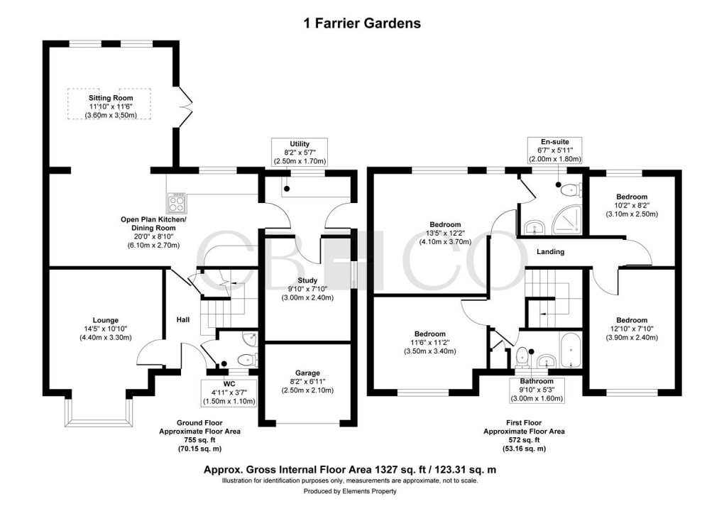 Floorplan for Farrier Gardens, Littleover, Derby
