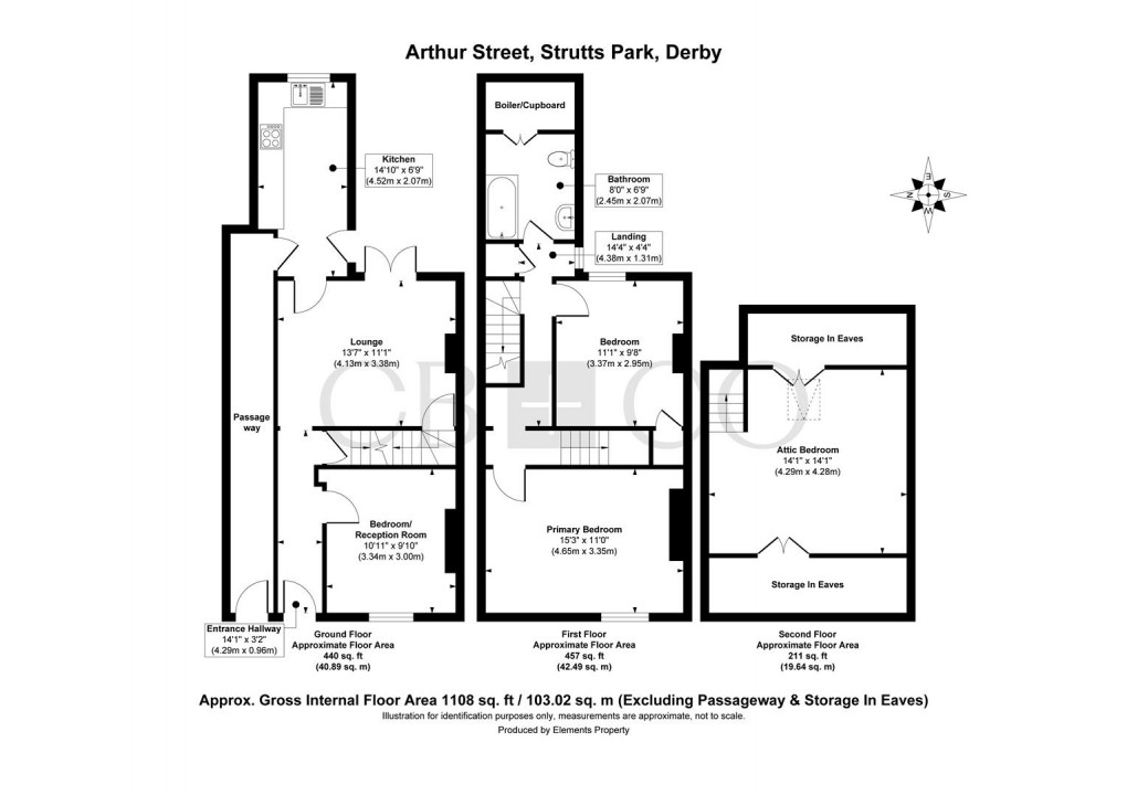 Floorplan for Arthur Street, Strutts Park, Derby