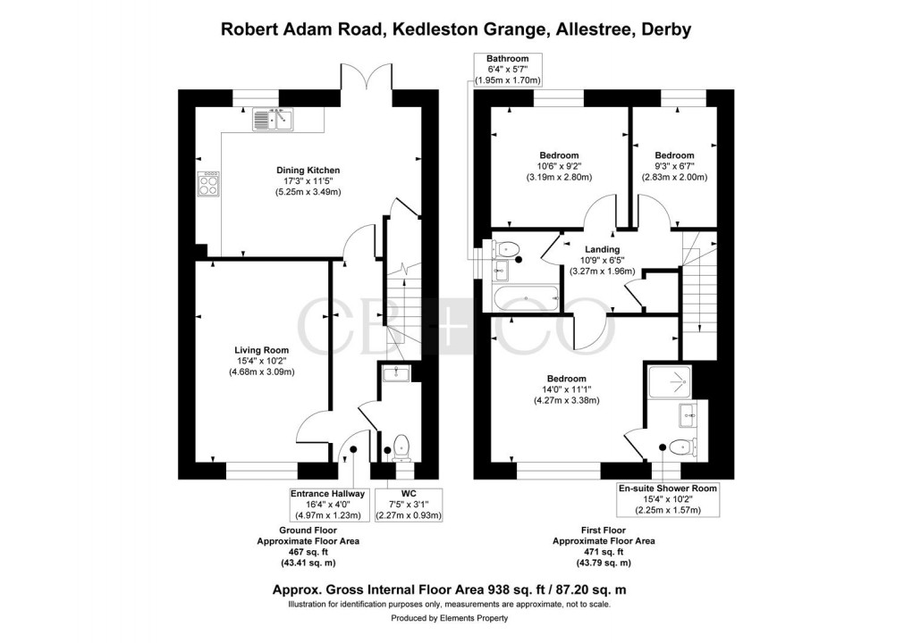 Floorplan for Robert Adam Road,, Kedleston Grange, Derby