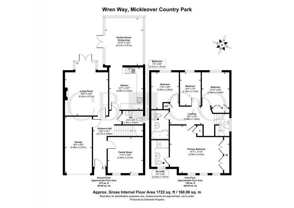 Floorplan for Wren Way, Mickleover, Derby