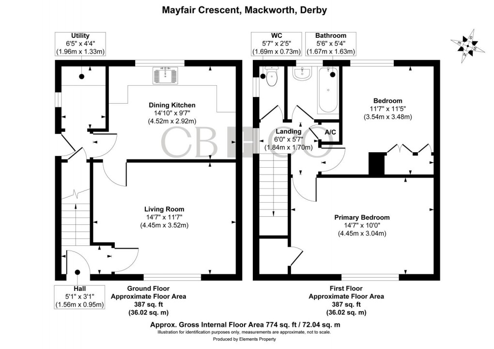 Floorplan for Mayfair Crescent, Mackworth, Derby