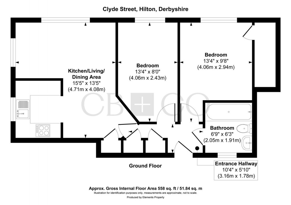 Floorplan for Clyde Street, Hilton, Derby