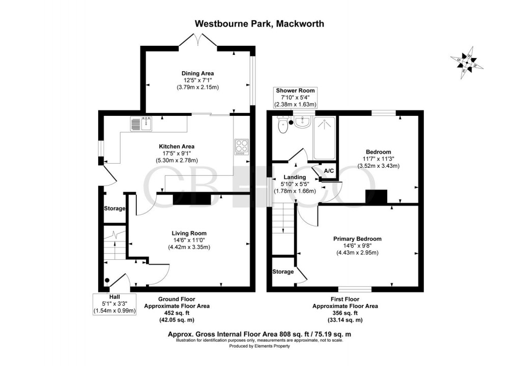 Floorplan for Westbourne Park, Mackworth, Derby