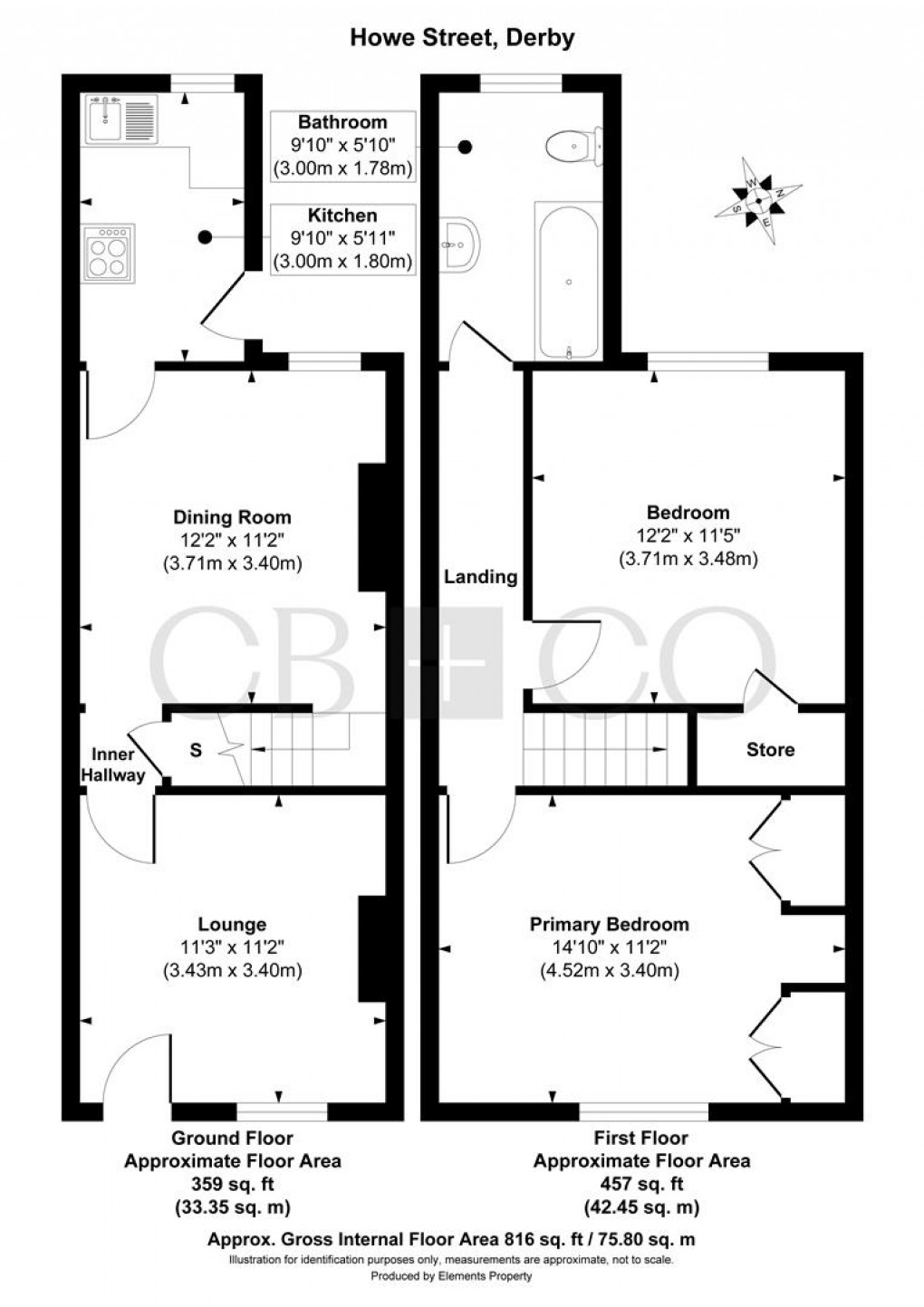 Floorplan for Howe Street, Derby