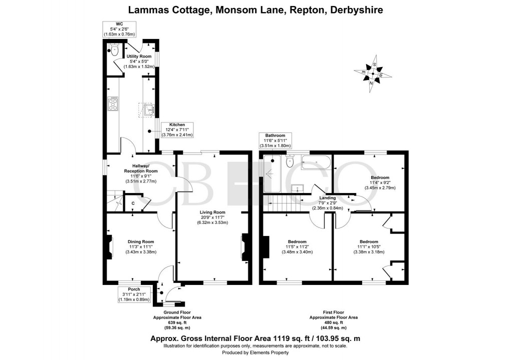 Floorplan for Monsom Lane, Repton, Derby