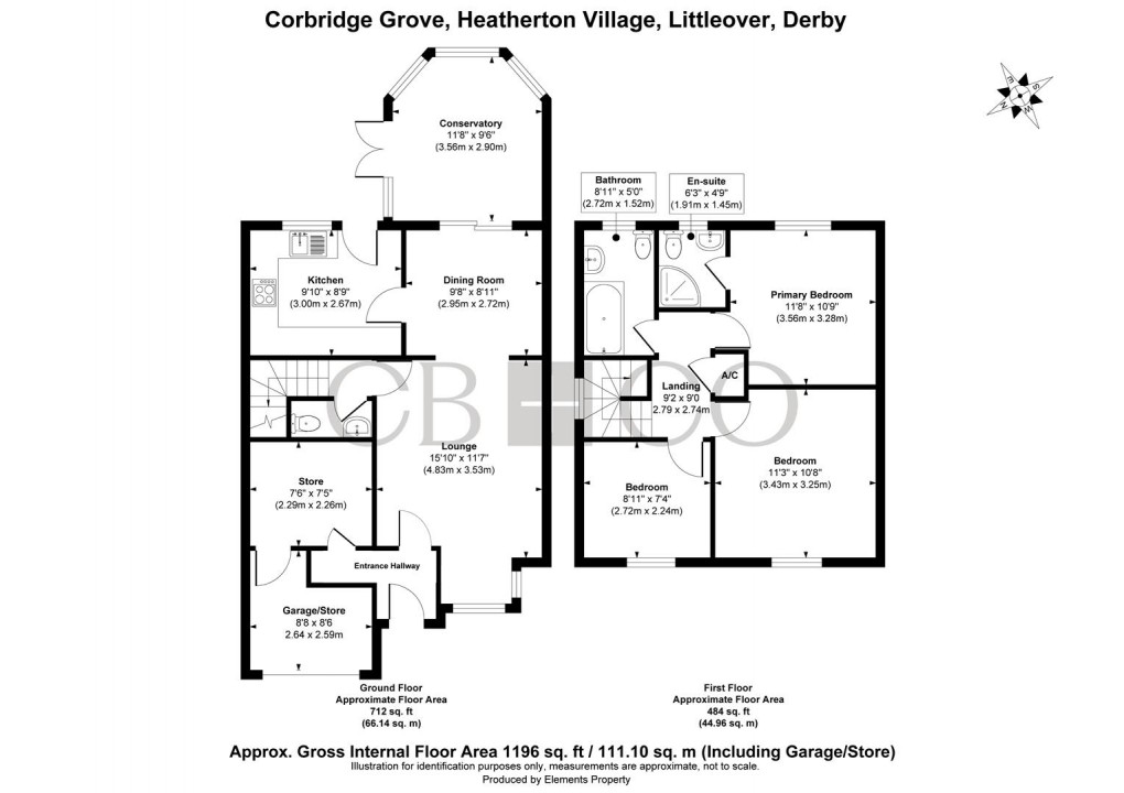 Floorplan for Corbridge Grove, Heatherton Village, Derby