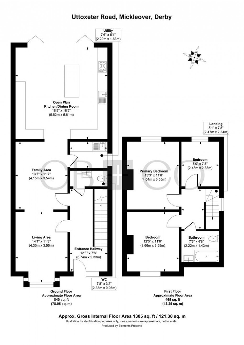 Floorplan for Uttoxeter Road, Mickleover, Derby