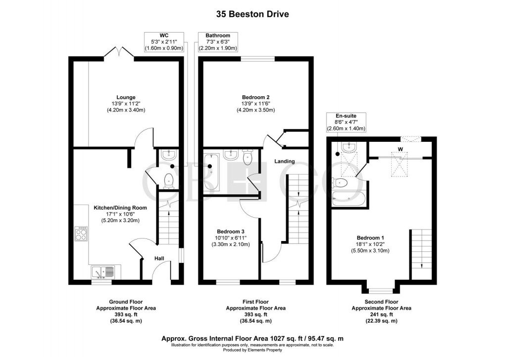 Floorplan for Beeston Drive, Littleover, Derby