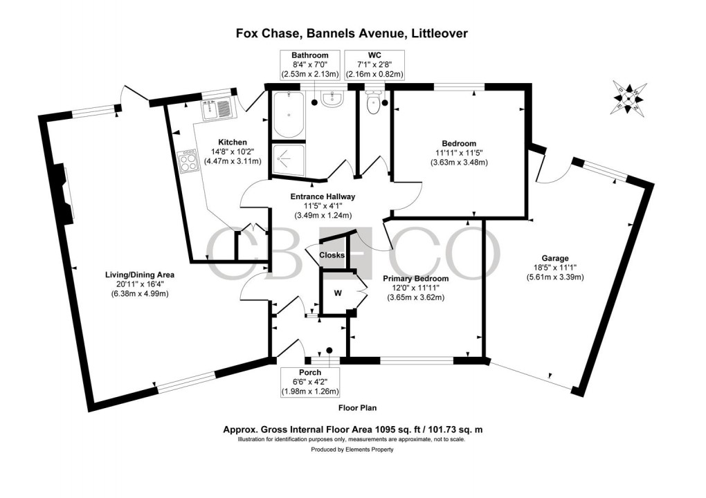 Floorplan for Bannels Avenue, Littleover, Derby