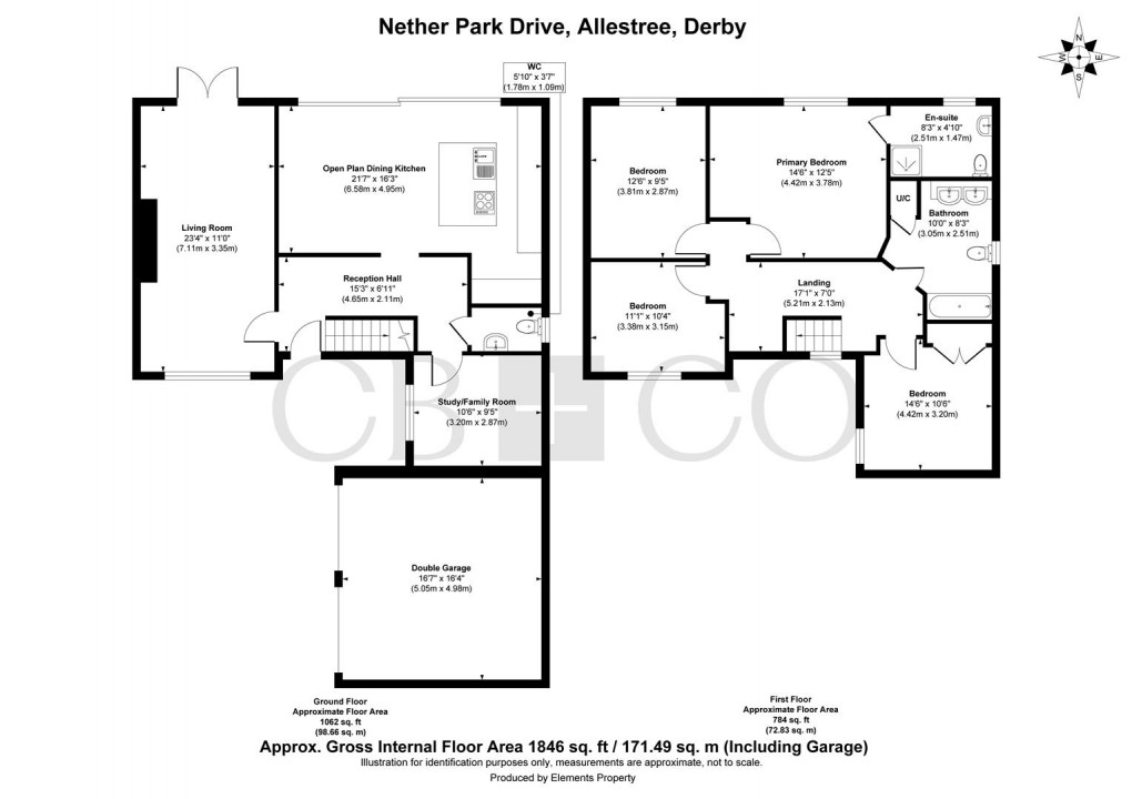 Floorplan for Nether Park Drive, Allestree, Derby