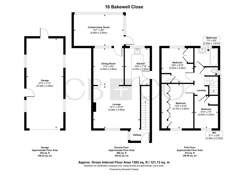 Floorplan for Bakewell Close, Mickleover, Derby