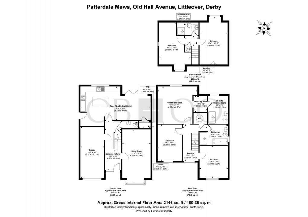 Floorplan for Old Hall Avenue, Littleover, Derby