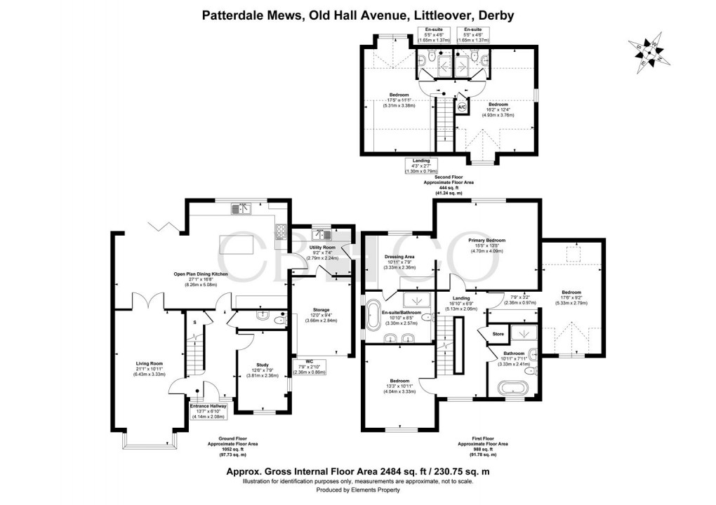 Floorplan for Old Hall Avenue, Littleover, Derby