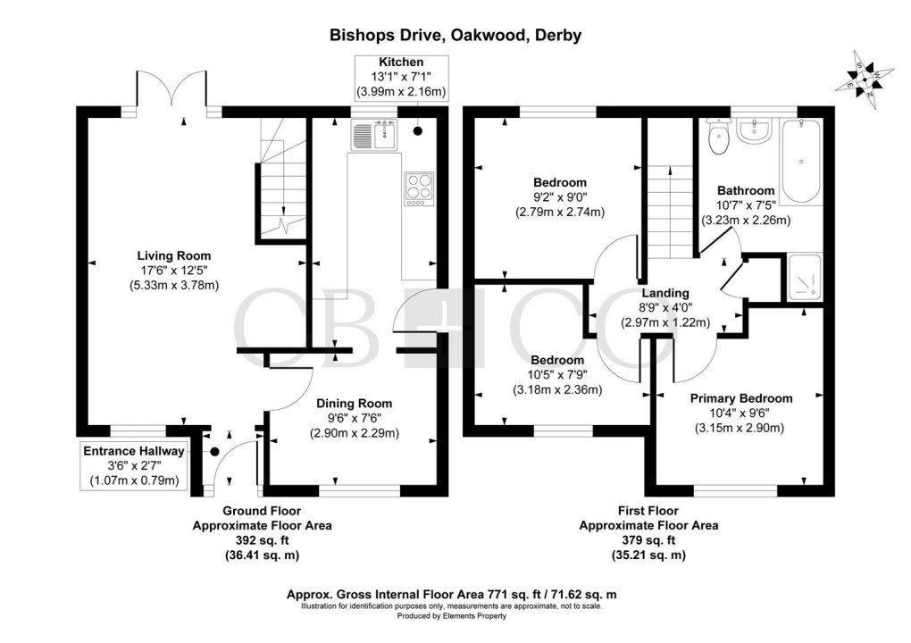 Floorplan for Bishops Drive, Oakwood, Derby