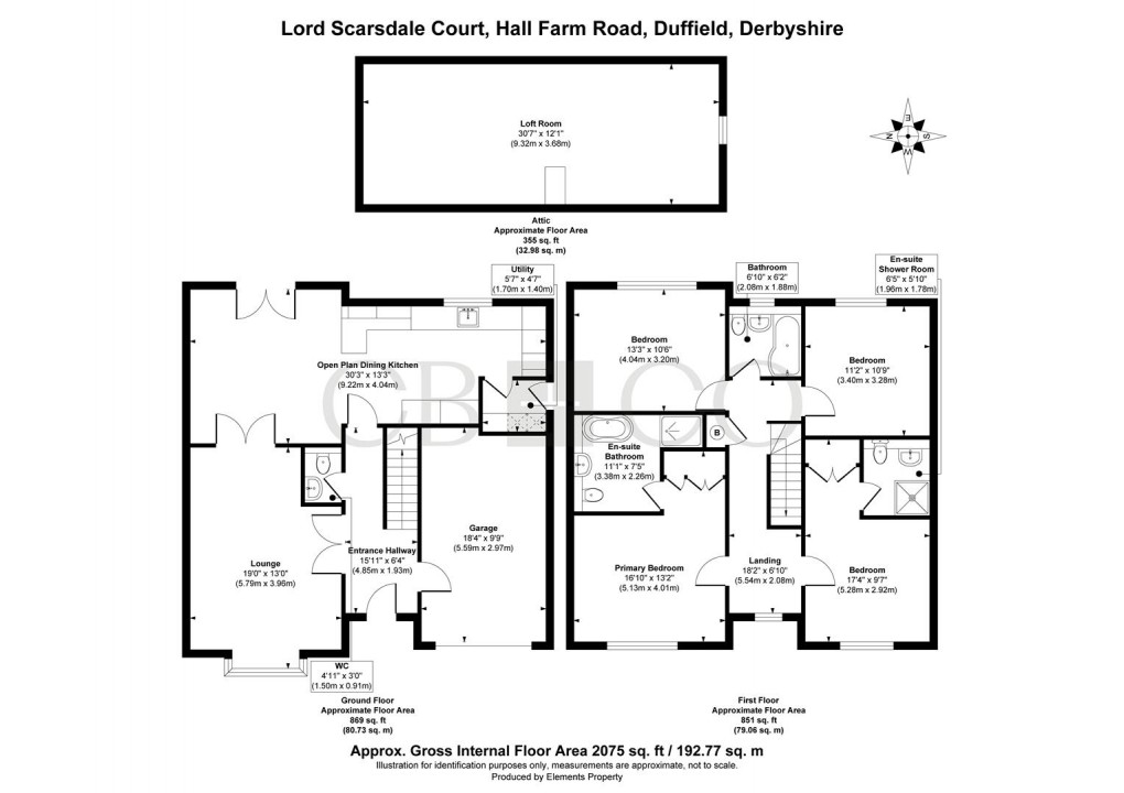 Floorplan for Lord Scarsdale Court, Duffield, Belper