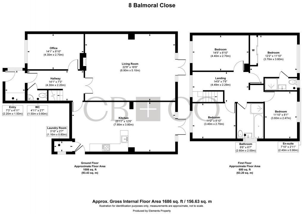 Floorplan for Balmoral Close, Littleover, Derby