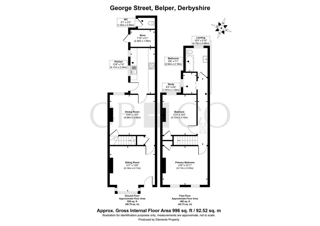 Floorplan for George Street, Belper