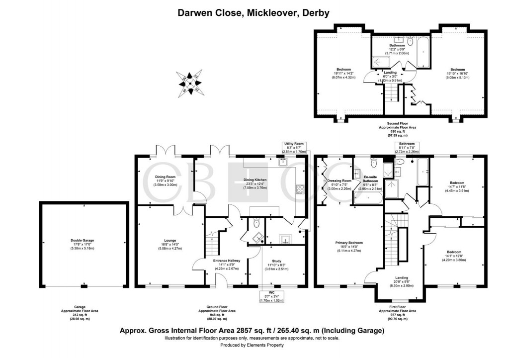 Floorplan for Darwen Close, Mickleover, Derby
