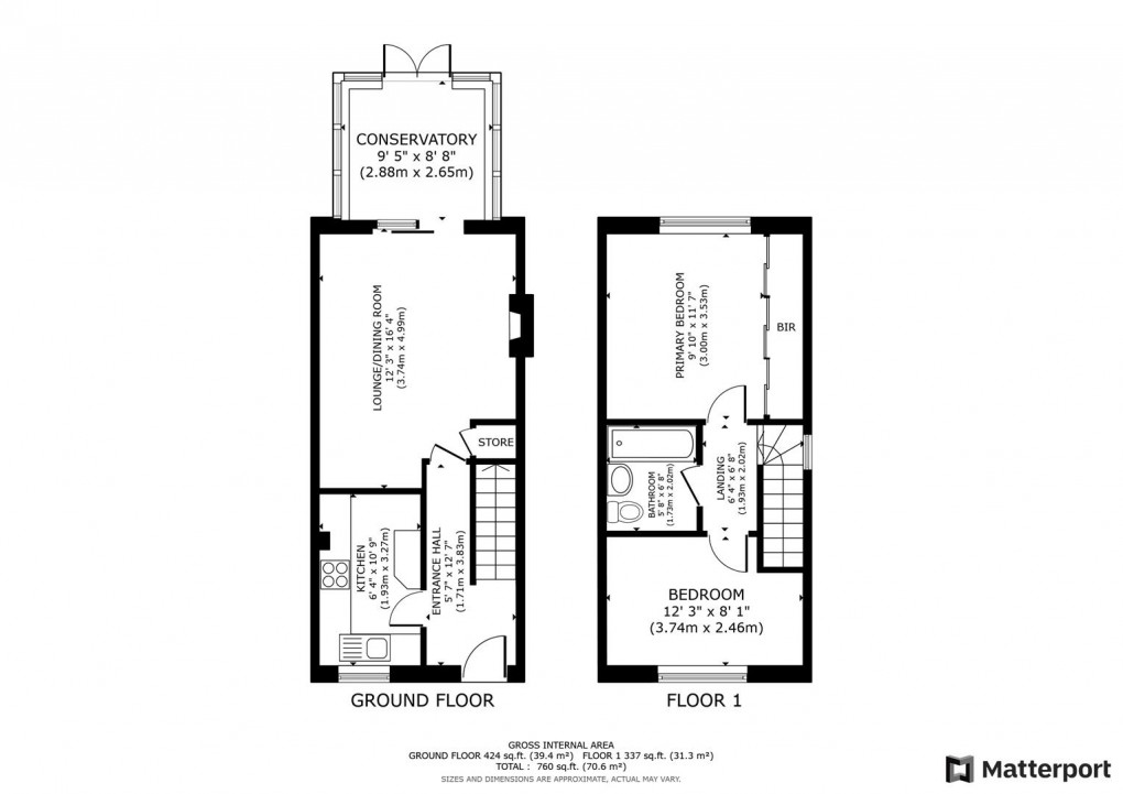 Floorplan for Derby Road, Lower Kilburn, Belper