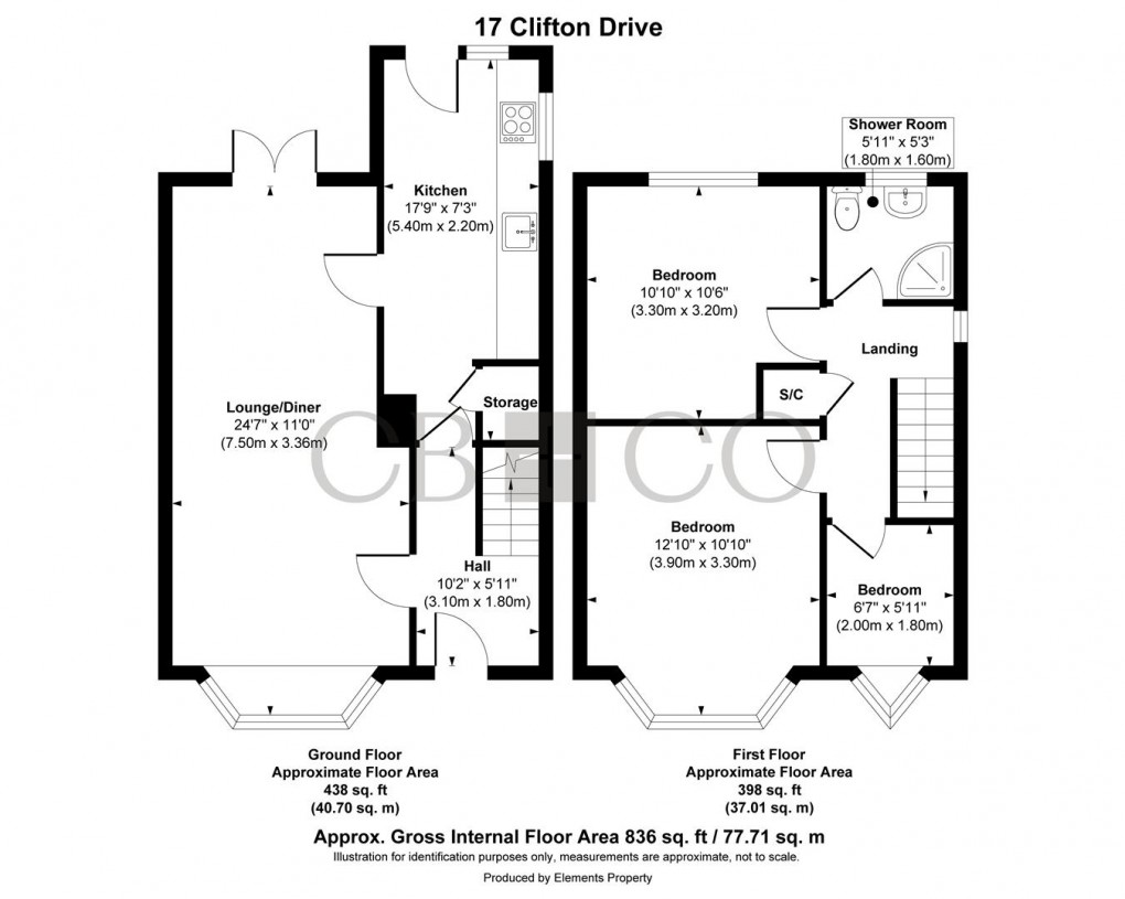 Floorplan for Clifton Drive, Mickleover, Derby