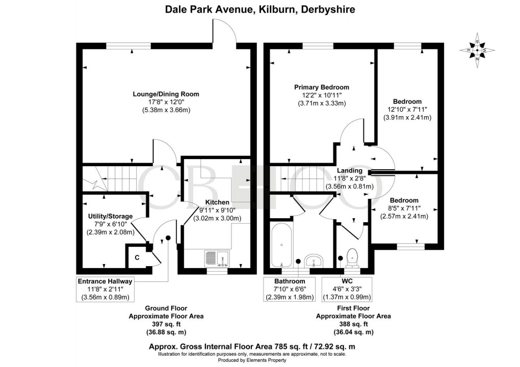 Floorplan for Dale Park Avenue, Kilburn, Belper