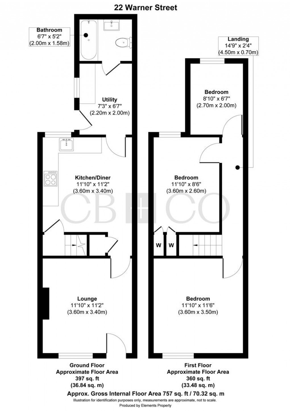 Floorplan for Warner Street, Mickleover, Derby
