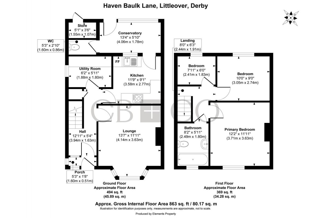 Floorplan for Haven Baulk Lane, Littleover, Derby