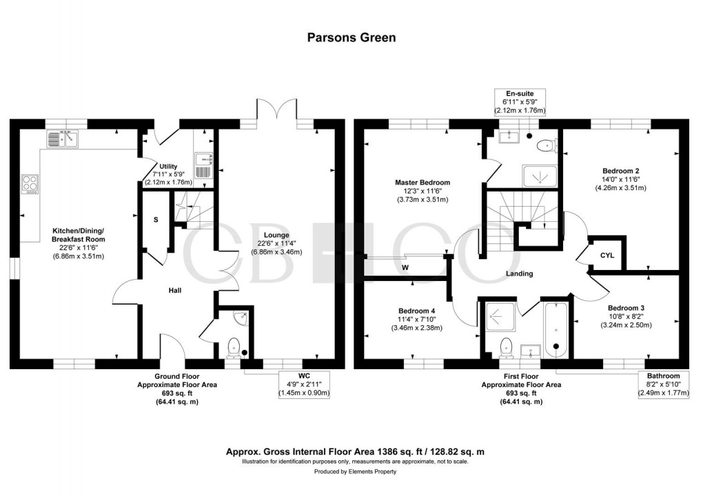 Floorplan for Parsons Green, Langley Country Park, Derby