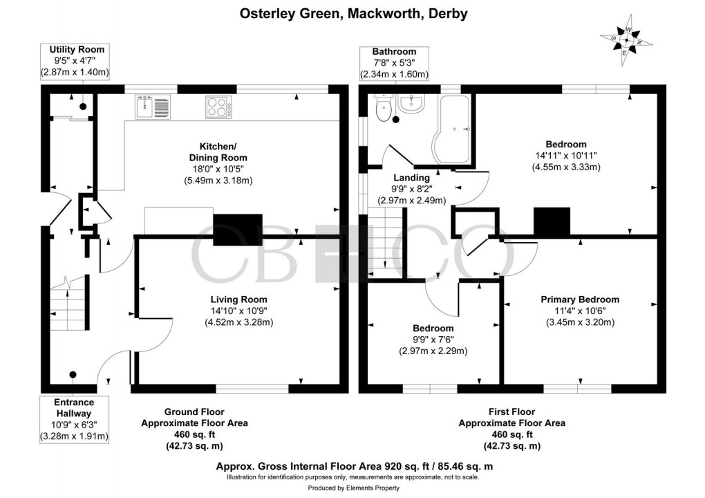 Floorplan for Osterley Green, Mackworth, Derby
