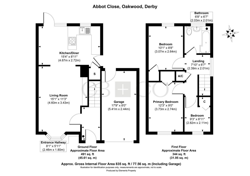 Floorplan for Abbot Close, Oakwood, Derby