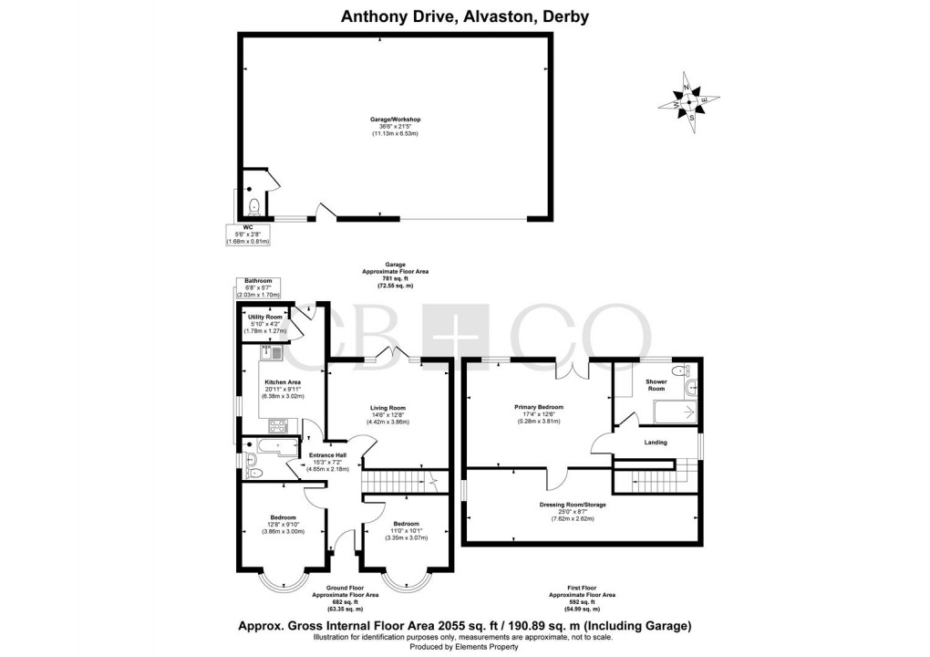 Floorplan for Anthony Drive, Alvaston, Derby