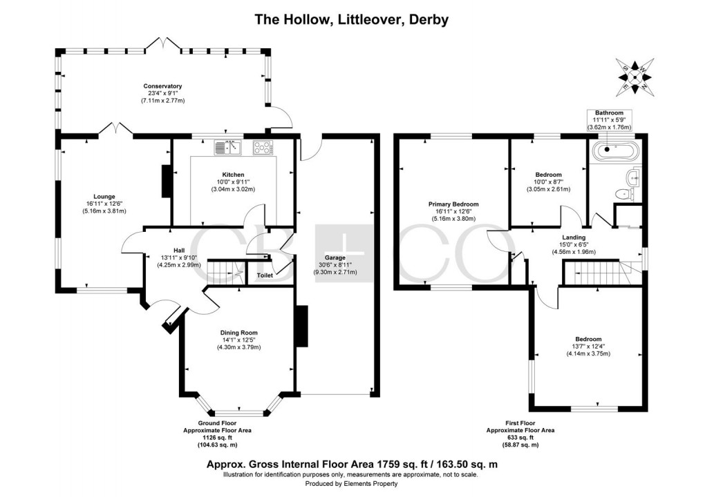 Floorplan for The Hollow, Littleover, Derby