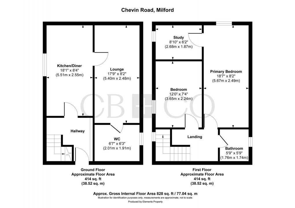 Floorplan for Chevin Road, Milford, Belper