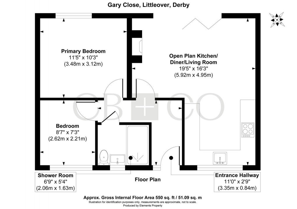 Floorplan for Gary Close, Littleover, Derby