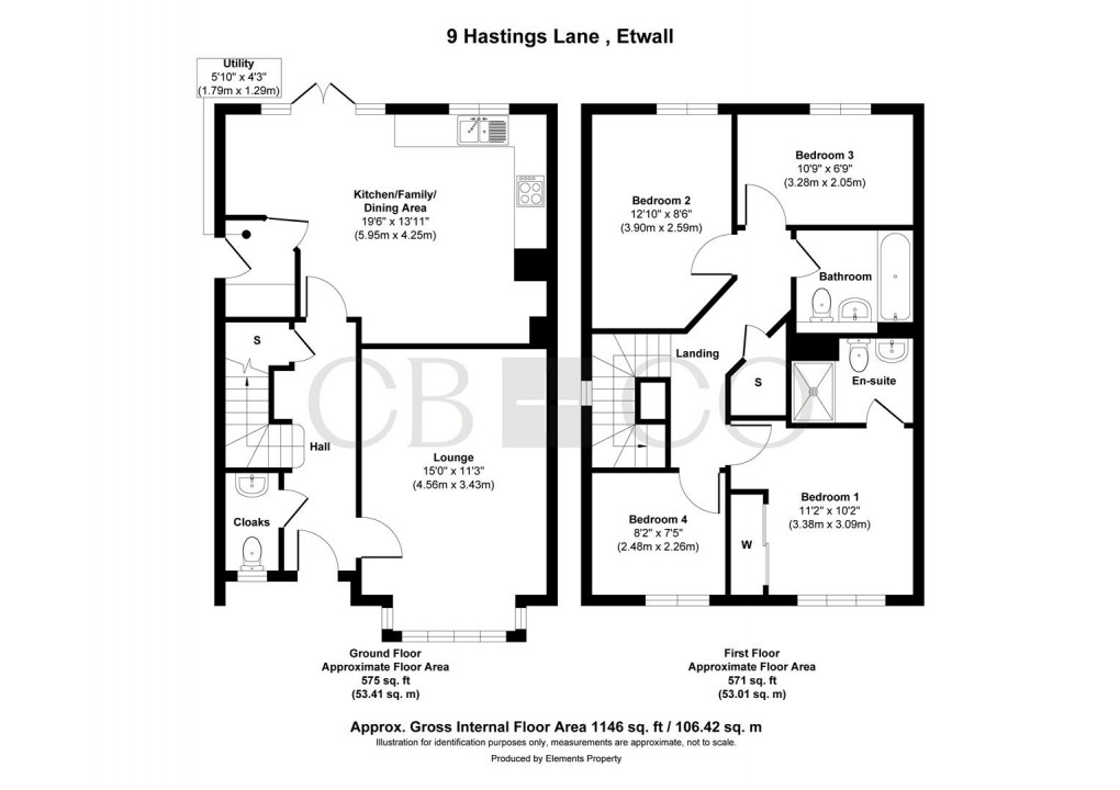 Floorplan for Hastings Lane, Etwall, Derby