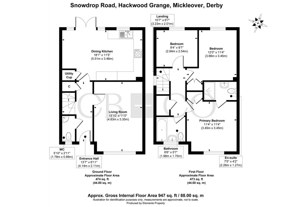 Floorplan for Snowdrop Road, Mickleover, Derby